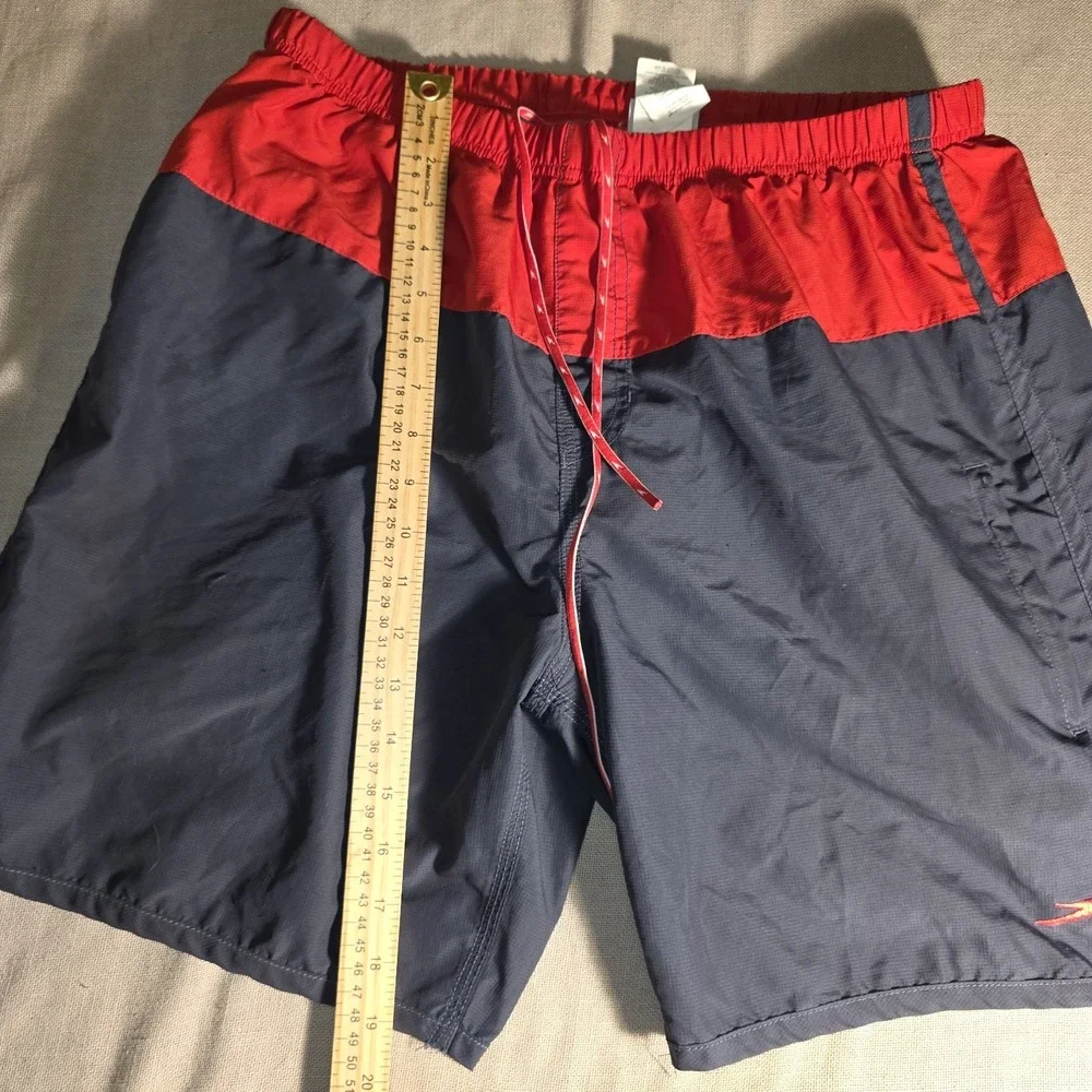 Speedo Watershorts Boardshorts Swim Trunks W Brief Liner Men's Size Large